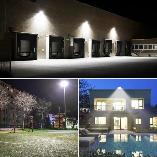 Vista 6 de SKYWORLD Paquete de 2 focos LED de 10 W para exteriores, luces de seguridad de 1000 lúmenes, lámpara exterior de 6000 K, luz blanca diurna, IP66
