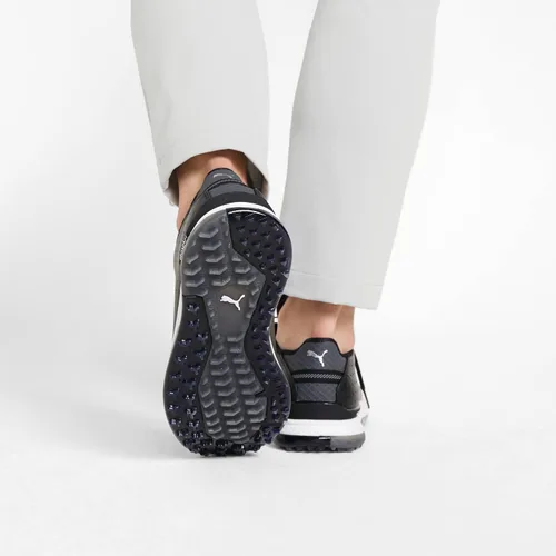 Vista 7 de PUMA GOLF Proadapt Alphacat - Zapatos de golf de cuero para hombre, NegroPlata