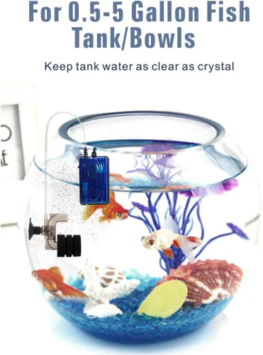 Vista 3 de hygger Super Mini Acuario Solo Filtro de Esponja para Peces Pequeñas 0.5-5 Galones