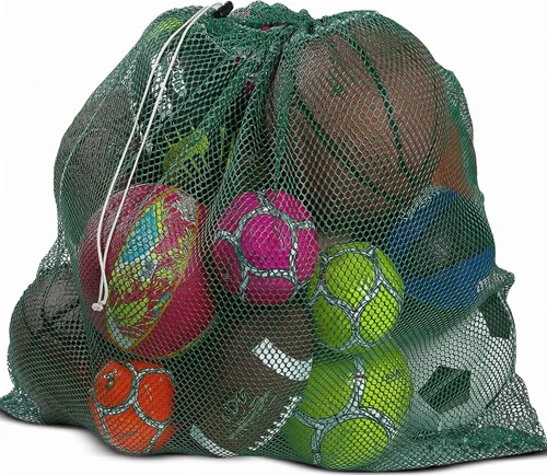 Vista 11 de Mesh Equipment Bag, Adjustable, Cord Closure, 32"x36" and 24”x36” Negro
