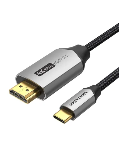 Vista 10 de VENTION Cable USB C a HDMI de 3 pies (4K @60Hz, 2K@120Hz, 1080P @144Hz), cable Thunderbolt a HDMI tipo C a HDMI [compatible con Thunderbolt 3]