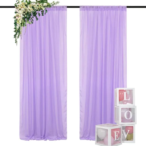 Vista 12 de DUOBAO Cortina de gasa rosa, 2 paneles de 29 x 96 pulgadas, cortinas de telón de fondo de boda, cortinas de playa transparentes para sala de estar