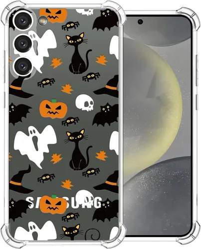 Vista 33 de Funda transparente de Halloween para Google 6a, con patrón de fantasma, funda protectora de TPU suave, delgada, a prueba de golpes, para niños