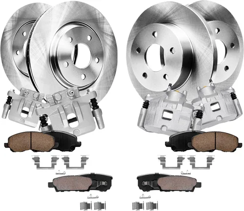 Vista 66 de Detroit Axle - Rotores de freno para Chrysler 200 2015 2016 2017, Rotores de freno de disco de reemplazo: 12.01" pulgadas delantero y 10.95