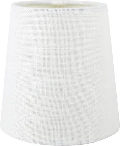 Vista 4 de Juego de 2 pantallas de lámpara de araña de lino blanco hueso con clip, 3.5 x 4.5 x 4.5 pulgadas