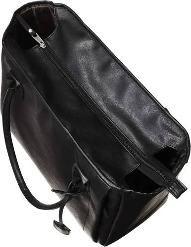 Vista 8 de Allen Company Bolso de transporte oculto para niñas con armas 'Casual Cosmic' con gran bolsillo térmico aislado, piel sintética, color negro