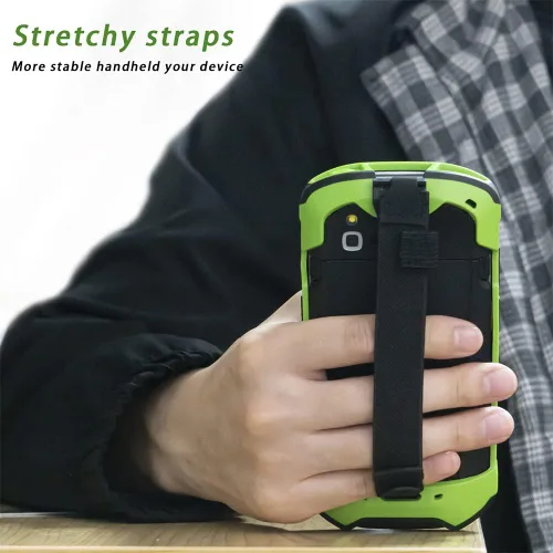 Vista 3 de IYOUBOL Funda Protectora Amortiguadora Resistente con Correa de Mano para Zebra TC51 TC510K TC52 TC56 TC57 (Verde)