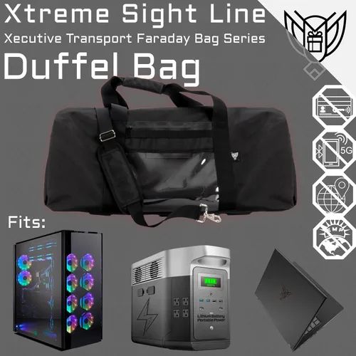 Vista 22 de Xtreme Sight Line ~ Xecutive Transport Faraday Bolsa de lona para torres de computadoras y otros dispositivos electrónicos grandes ~ Seguridad