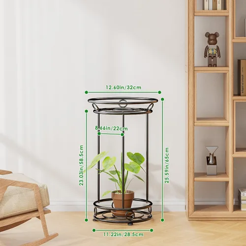 Vista 4 de YIUKEA - Soporte para plantas para interiores y exteriores - Estante organizador alto de varios niveles de metal para macetas, exhibidor de flores