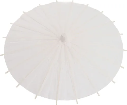 Vista 9 de Honio Kids Paper Parasol Retro Bamboo and Paper for Smooth Opening and Closing Elegant Paper Parasol White