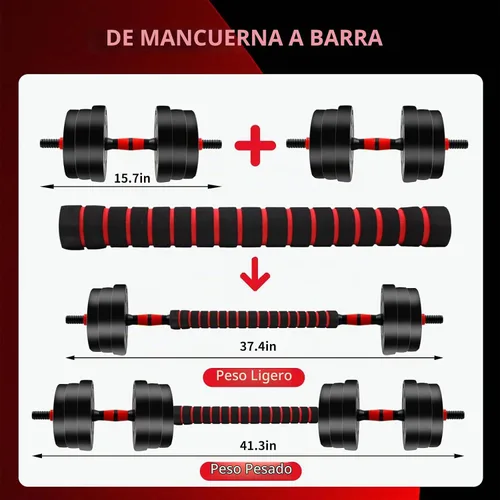 Vista 3 de Juego de mancuernas de pesas ajustables, juego de mancuernas ajustables que no ruedan, juego de mancuernas de pesas libres hexagonales, juego