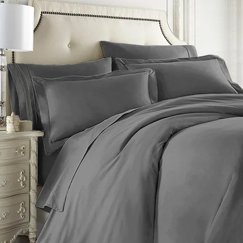 Vista 10 de Clara Clark Juego completo de ropa de cama de 5 piezas que incluye sábanas bajeras y planas, funda de edredón, fundas de almohada