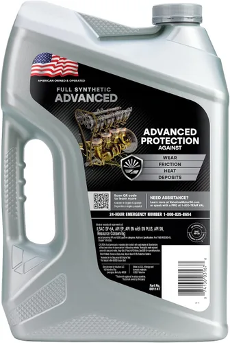 Vista 212 de Valvoline SynPower Full aceite sintético para motor, 1 Cuarto de galón, Ambar
