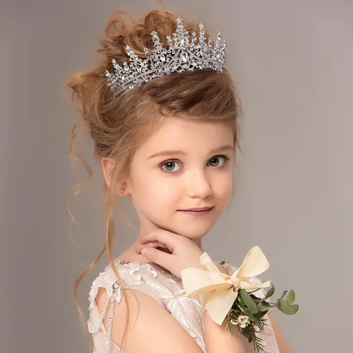Vista 6 de Corona de boda para novia, tiaras plateadas, corona de quinceañera con diamantes de imitación reales, coronas de reina para mujer, para graduación