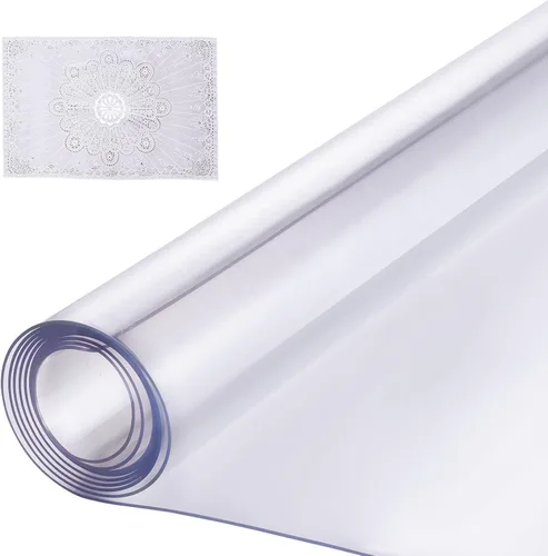 Vista 13 de VEVOR - Protector de escritorio transparente, 42 x 78 pulgadas, de 1.5 mm de grosor, rectangular, de plástico impermeable, antiarañazos y fácil