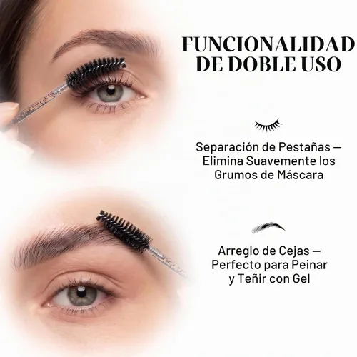 Vista 6 de i-Laesh Palitos de rímel de cristal, cepillos desechables de pestañas para extensiones de pestañas, herramienta de maquillaje de pestañas, paquete