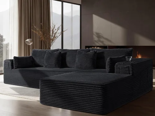 Vista 28 de Sofá modular de gran tamaño de 108 pulgadas, cómodo sofá deshuesado en forma de U para sala de estar, asientos extra profundos, sin montaje, sofá