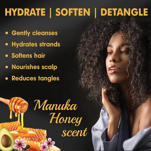 Vista 5 de Sofn'free Hydration - Champú de miel de manuka, hidratante natural para cabello ondulado y cabello rizado, añade brillo y suavidad, reduce