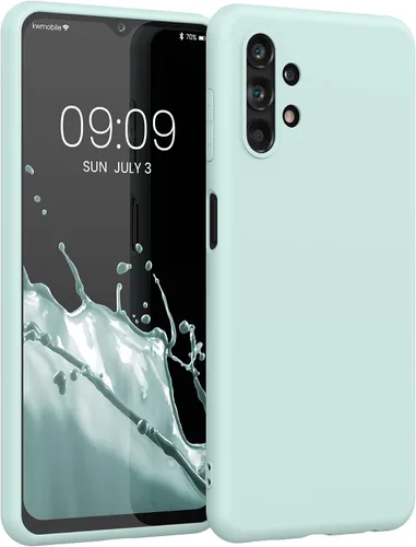 Vista 142 de kwmobile Funda compatible con Samsung Galaxy A12 - Funda protectora de silicona TPU suave y delgada - Azul Báltico