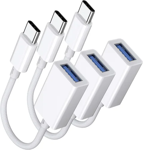 Vista 8 de Adaptador USB C a USB 3.0 (paquete de 2), USB C macho a USB hembra OTG cable Thunderbolt3 a USB adaptador compatible con MacBook Pro/Air, iPad Pro