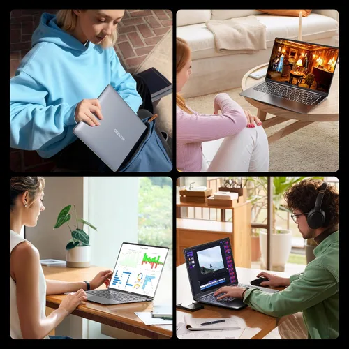 Vista 9 de GEEKOM GeekBook X14 Pro Laptop, 2.2 lb Ultra Thin 14" 2.8K OLED Notebook
