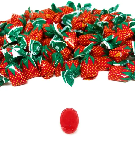 Vista 5 de Bonos de caramelo duro rellenos de fresa, sabor clásico, 48 onzas a granel