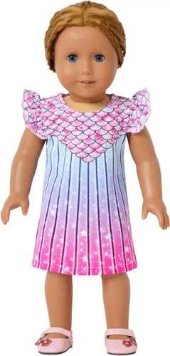 Vista 7 de Camisón a juego para niñas y muñecas de 18 pulgadas, pijama de unicornio