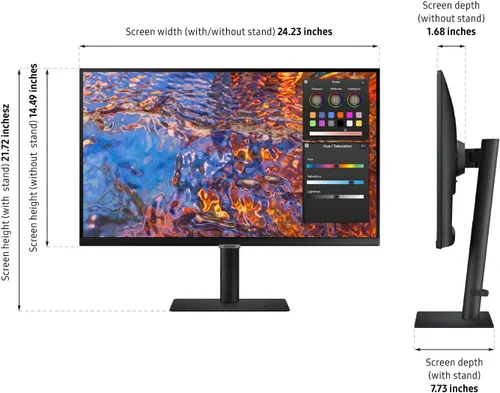 Vista 3 de Samsung Monitor de computadora ViewFinity S80PB Series UHD de 27 pulgadas, DCI-P3 98%, VESA DisplayHDR 400, panel IPS, pantalla mate, USB-C
