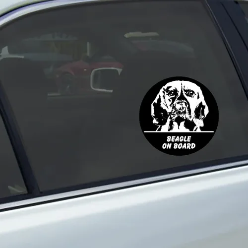 Vista 5 de Pegatinas de coche Beagle Dogs on Board