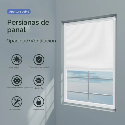 Vista 2 de Hoeflife Persianas celulares opacas sin cordones, persianas de tragaluz para ventanas, persianas de techo para el hogar, oscurecimiento
