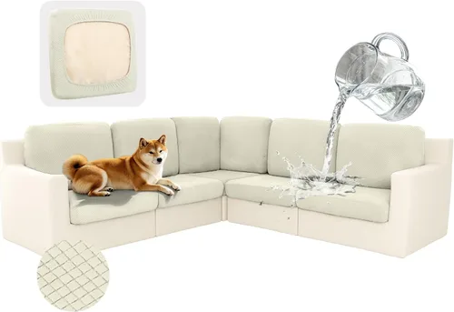 Vista 20 de ALIECOM - Funda de cojín para sofá seccional de esquina 100% impermeable