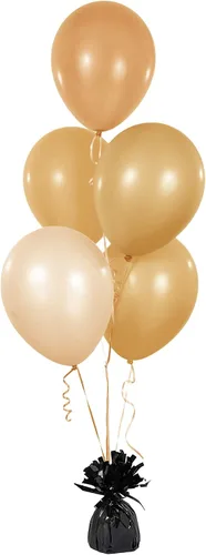 Vista 4 de Pesas metálicas para globos, recuerdos de fiesta de cumpleaños, regalos novedosos y mordazas, 5.5 pulgadas, paquete de 12 unidades (negro)