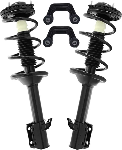 Vista 77 de Detroit Axle - Kit de 4 piezas RWD Puntales Delanteros Barras Estabilizadoras para Ford F-150 2021 2022 2023 2024, 2 Puntales con Resorte Helicoidal