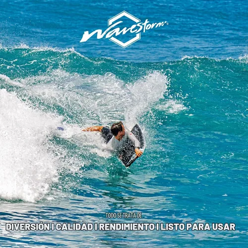 Vista 9 de Wave Storm - Bodyboard de espuma de rendimiento de 42.5 pulgadas con fondo de canal de aleta sectorial Negro