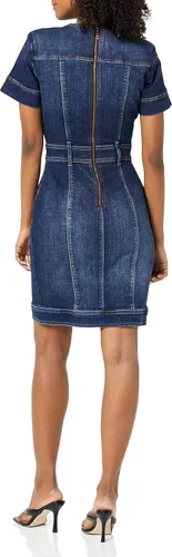 Vista 2 de GUESS Vestido midi de manga corta para mujer