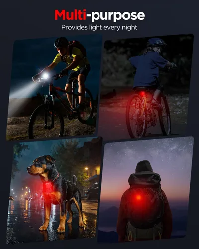 Vista 6 de Akale Bike Lights Set, Rechargeable Bicycle Lights Front and Rear, 4 Light Mode Options, Bike Headlight, IPX4 Waterproof, Easy to Install for Men
