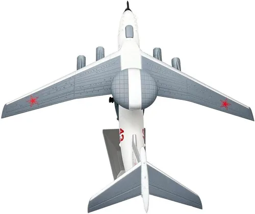 Vista 2 de 1:200 Soviet Beriev A-50 Mainstay Modelo de avión de alerta temprana Modelo de avión de simulación Modelo de aviación Kits de aviones para colección