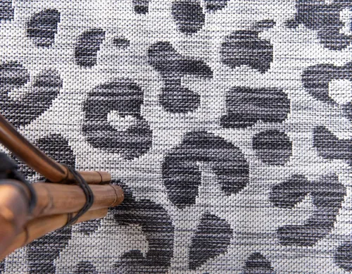 Vista 5 de Unique Loom Outdoor Safari Collection Alfombra de área - Leopardo (4 pies 1 pulgada x 6 pies 1 pulgada rectangular, gris claro/gris)