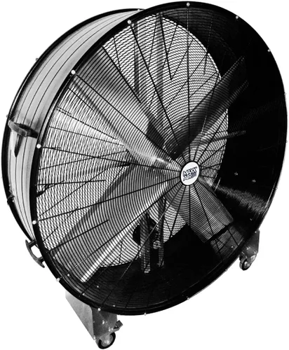 Vista 5 de Maxx Air Ventilador de tambor de transmisión por correa industrial de alta velocidad de 60 pulgadas Ventilador de barril resistente con carcasa