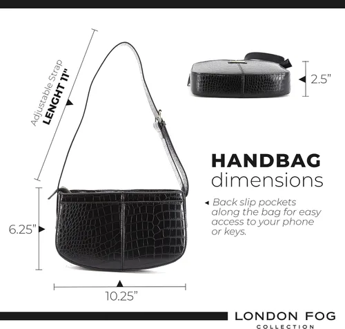 Vista 6 de London Fog ASTOR e IRIS - Bolso de hombro para mujer con correa ajustable