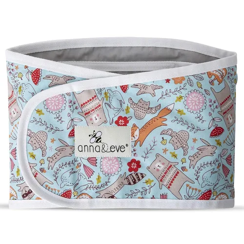 Vista 17 de Banda Anna & Eve para envolver brazos de bebé, S, Agua (Aqua) 100% Cotton, Comfortable and Secure, No Overheating, Original Arms Only, Adjustable