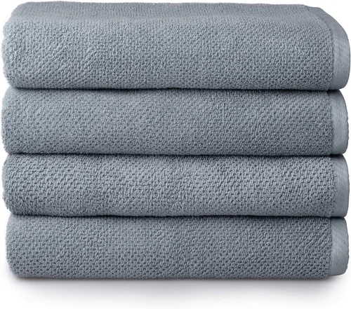 Vista 7 de Welhome Franklin - Juego de 6 toallas 100% de algodón con textura, 600 GSM, suaves y lujosas, 2 toallas de baño, 2 toallas de mano, 2 paños
