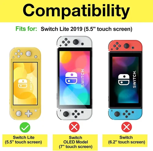 Vista 2 de ProCase Funda abatible para Nintendo Switch Lite con 2 protectores de pantalla de vidrio templado, funda protectora delgada con cubierta frontal