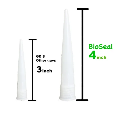 Vista 2 de Clear BioSeal Sellador Masilla de Silicona 100% Grado Cocina y Baño, Resistente al Agua y Sin Olor Sin Cambio de Color Cartucho de 10.1 Onzas