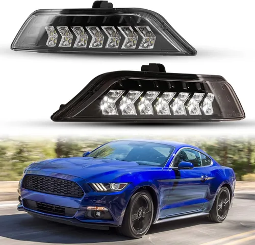 Vista 9 de Nixon Offroad - Juego de luces antiniebla para Ford Mustang 2013 2014 con bombillas halógenas w/ Wiring Harness Kit + Universal Switch + Black