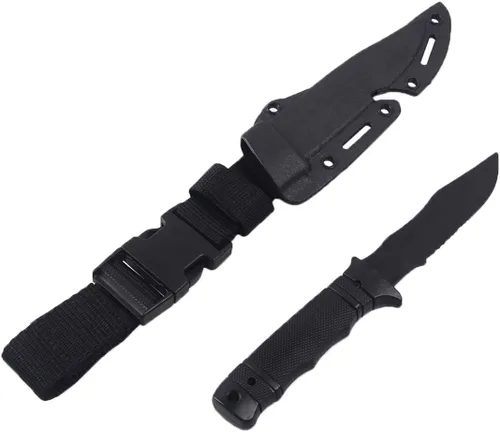 Vista 14 de Cuchillo bayoneta Toonol de plástico para entrenamiento táctico con vaina 1 pieza M9-negro