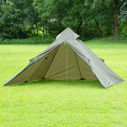 Vista 5 de BUNDOK Solo Teepee BDK-75 Single Pole Tent, Compact Storage, Storage Case Included