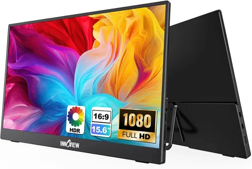 Vista 10 de InnoView Monitor portátil, 15.6 pulgadas FHD 1080P HDMI USB C segundo monitor externo para computadora portátil, escritorio, MacBook, teléfonos