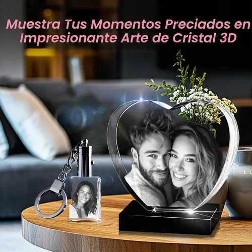 Vista 7 de Cristal de corazón 3D