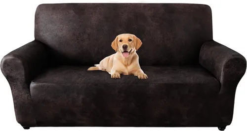 Vista 27 de ANARACHON - Funda elástica para sillón con aspecto de piel, 1 pieza Negro